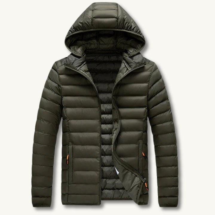 Loravelle | Men's Padded Autumn Jacket with Detachable Hood