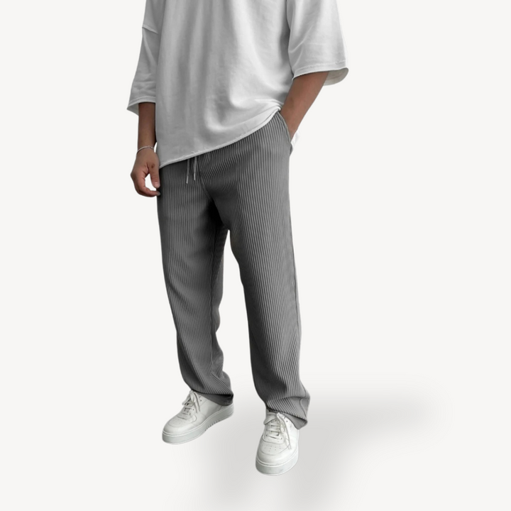 Men's Ribbed Relaxed Trousers | Loravelle