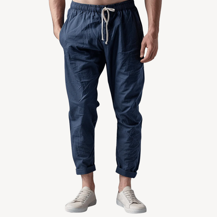 Men's Drawstring Linen Pants | Loravelle
