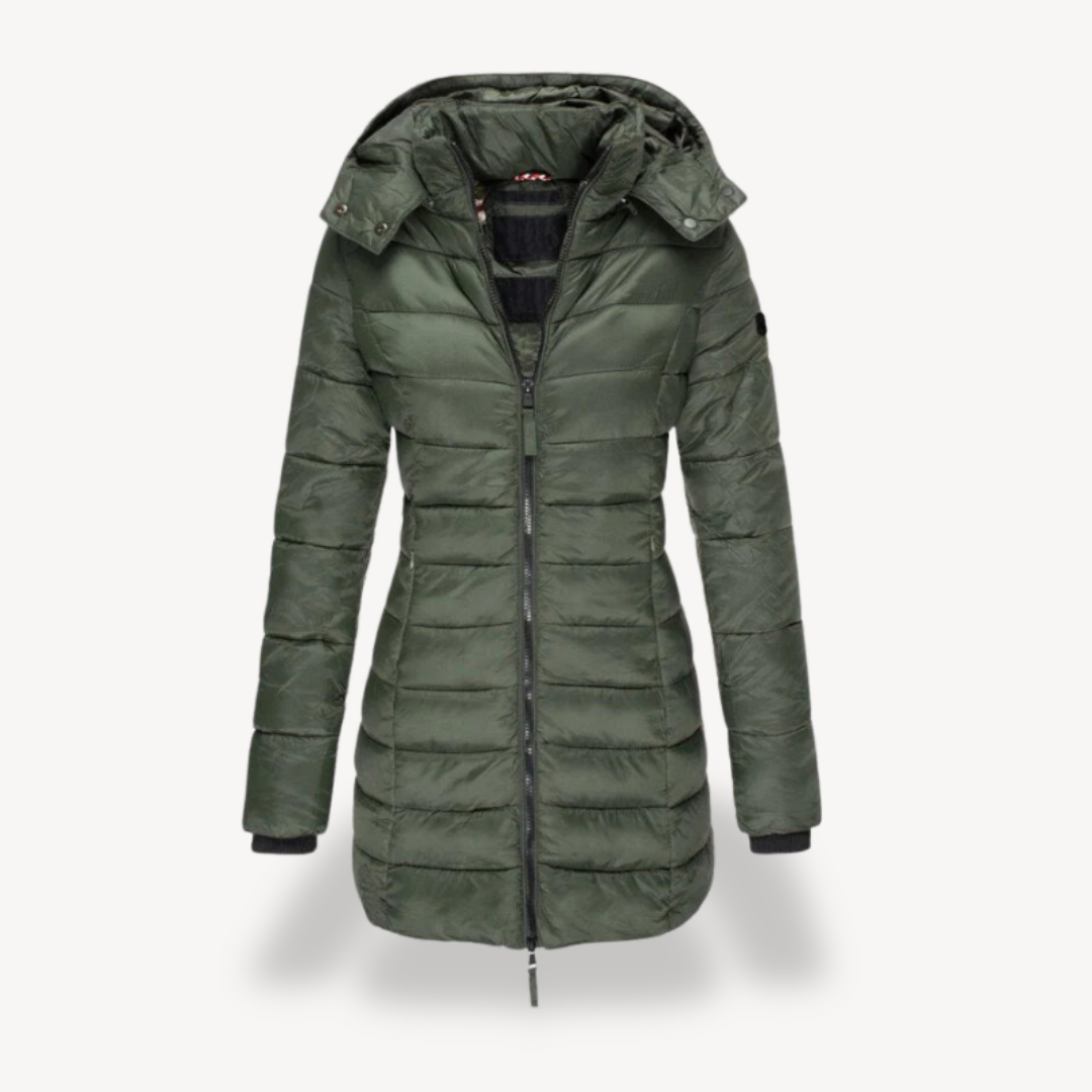 Women's Puffer Jacket with Hood | Loravelle