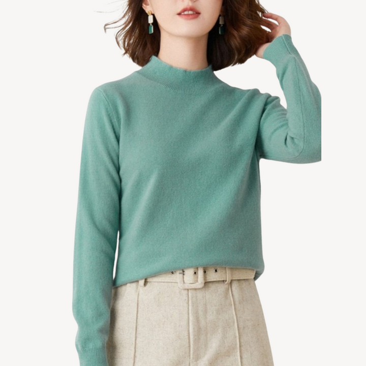 Mock Neck Cashmere Sweater Women | Loravelle