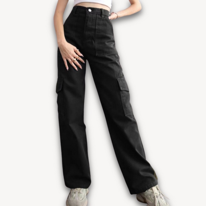 Loravelle | Essential Cargo Wide-Leg Pants