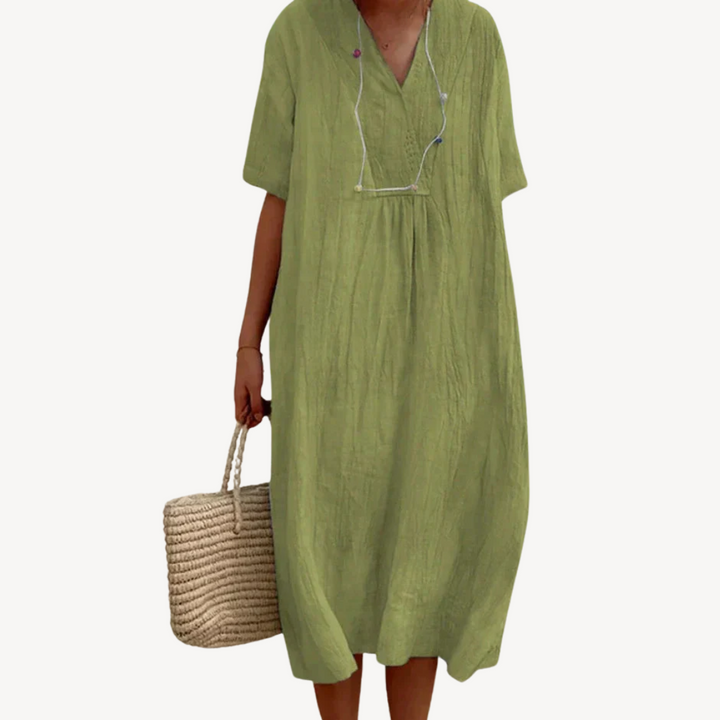 Women’s Midi Beach Dress Loose Fit Summer | Loravelle