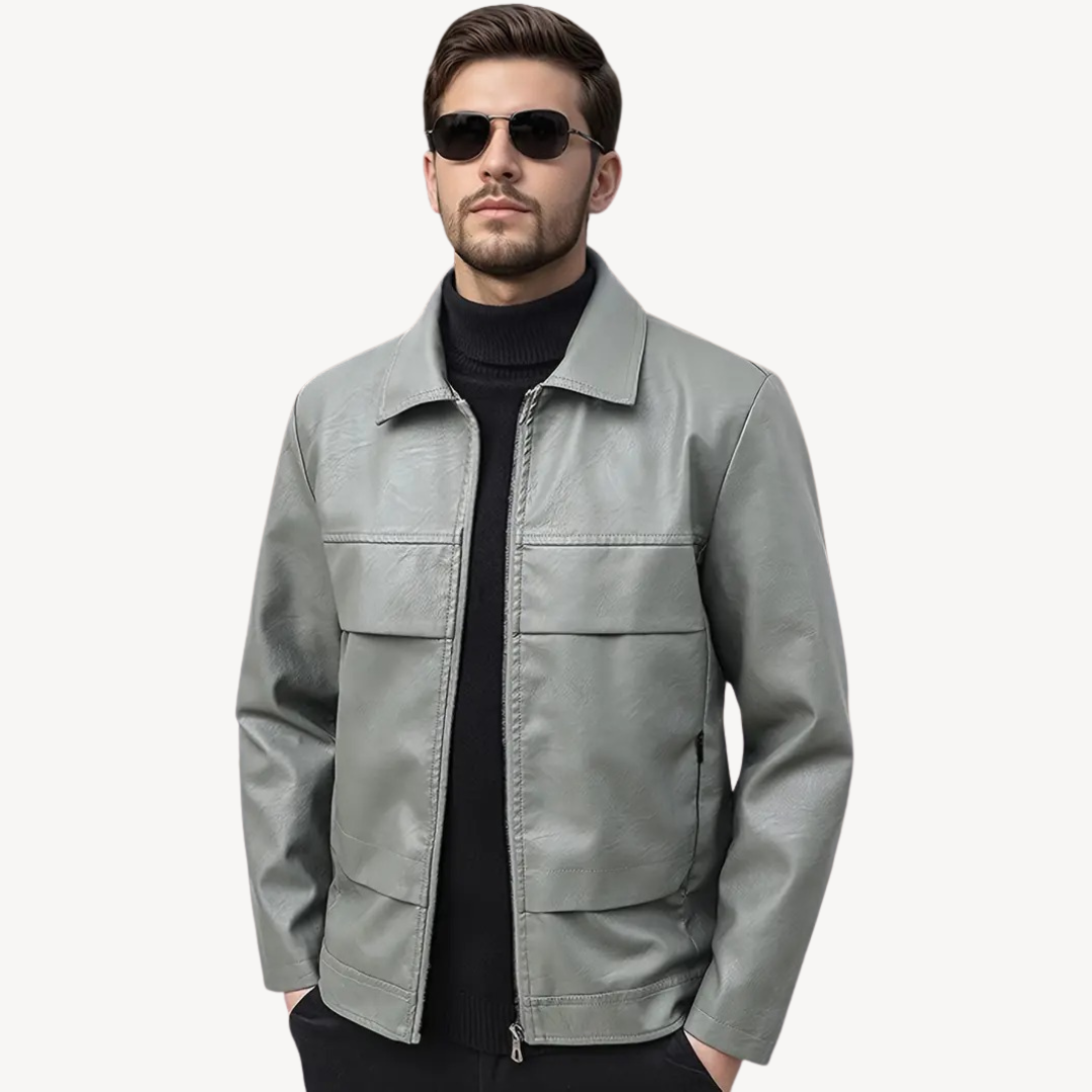 Men's Faux Leather Jacket | Loravelle