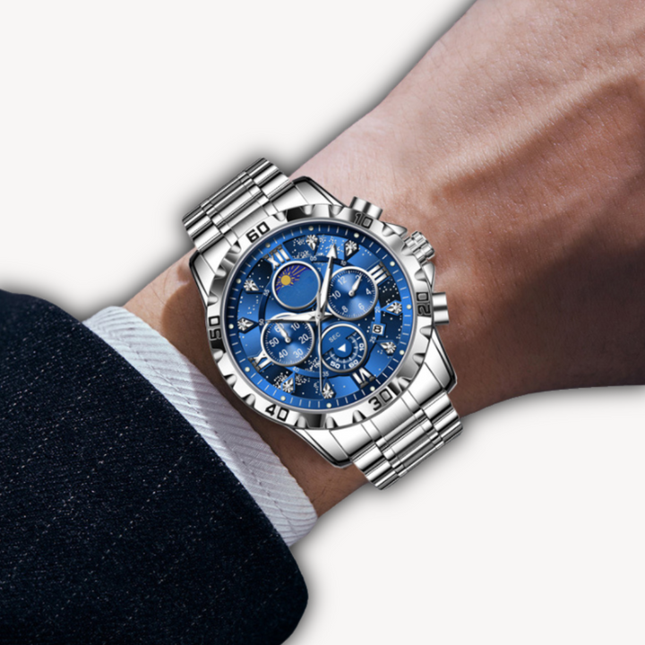 Loravelle | Men's Stainless Steel Chronograph Watch