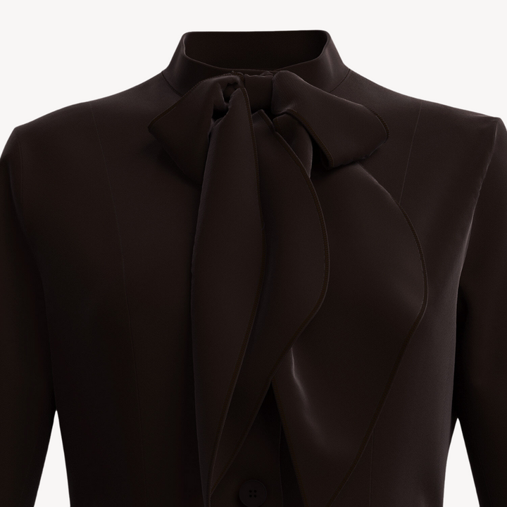 Loravelle | Women's Wool Blazer with Bow