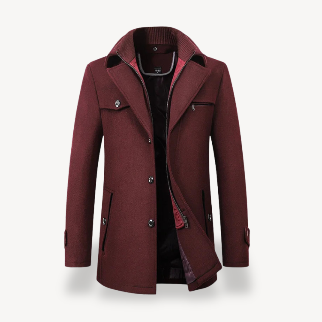 Men's Wool Blend Trench Coat | Loravelle