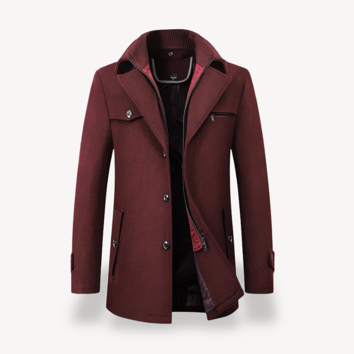 Men's Wool Blend Trench Coat | Loravelle
