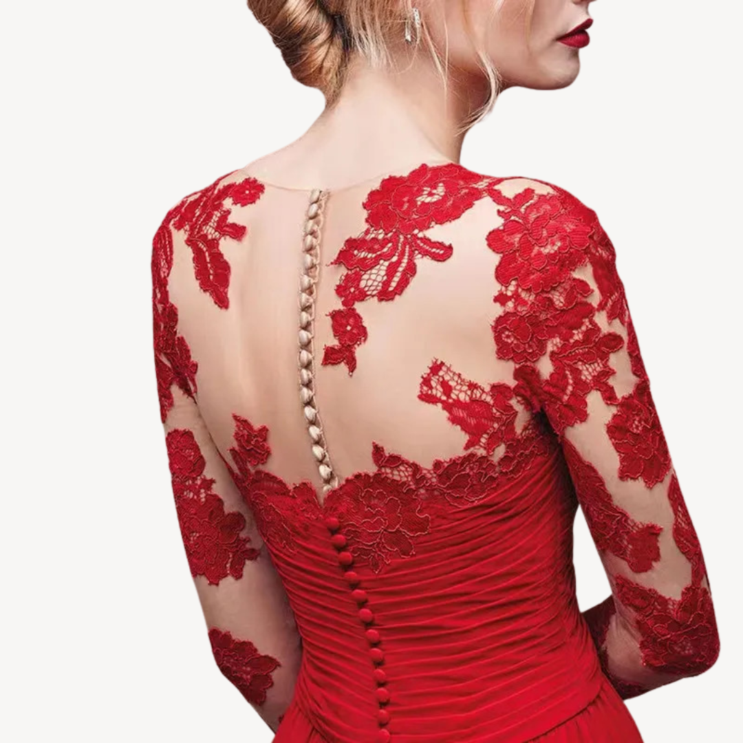Women's Lace Long Sleeve Maxi Dress | Loravelle