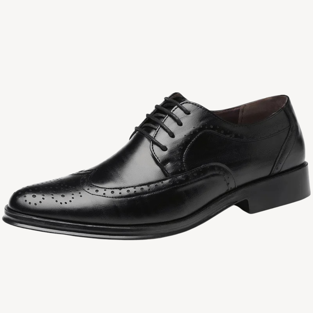 Men's Orthopedic Brogue Dress Shoes Faux Leather | Loravelle