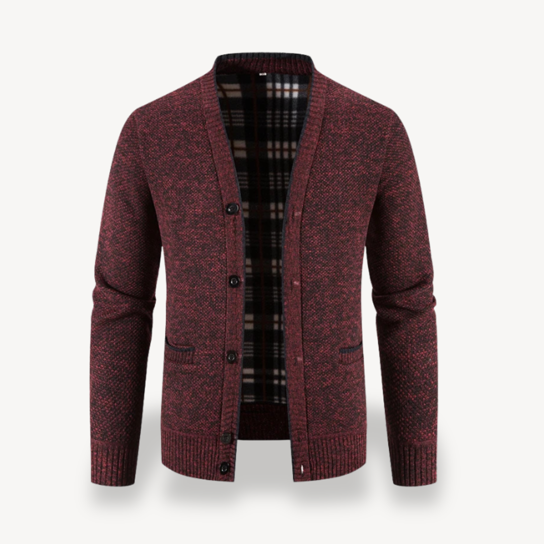 Fleece Lined Button Cardigan Jacket Men | Loravelle