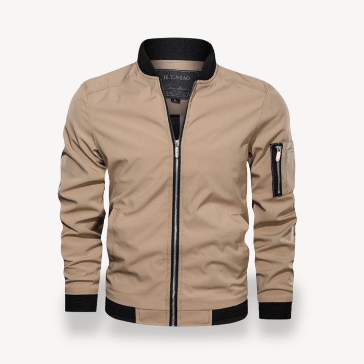 Men's Lightweight Bomber Jacket Zip Pocket | Loravelle