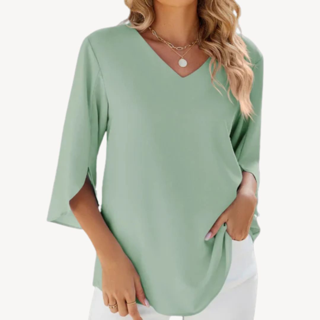 V-Neck Dolman Sleeve Blouse Women | Loravelle