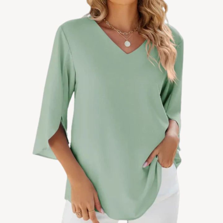 V-Neck Dolman Sleeve Blouse Women | Loravelle