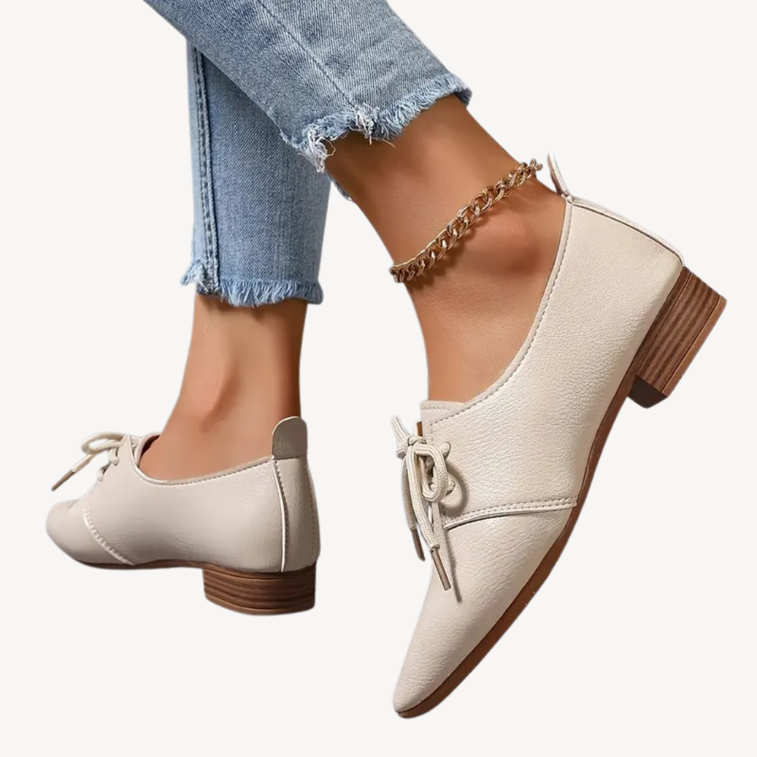 Orthopedic Leather Flat Shoes for Women | Loravelle