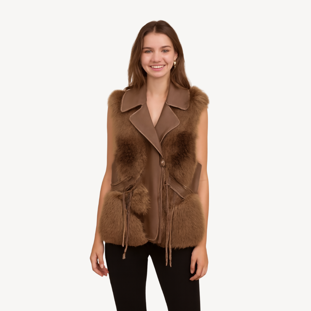 Faux Fur Lined Vest for Women | Loravelle