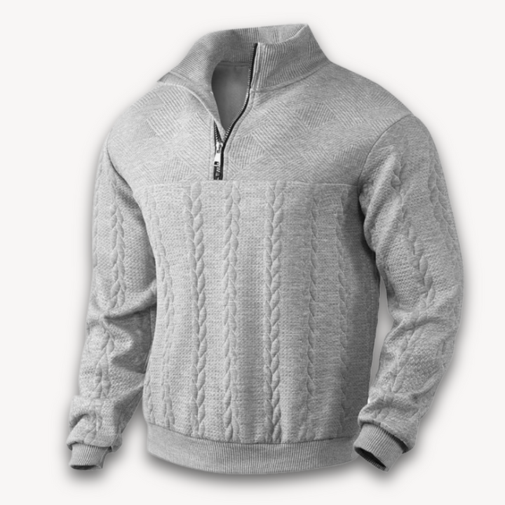 Loravelle | Men's Half-Zip Cable Knit Sweater – Soft, Stylish, and Perfect for Every Season