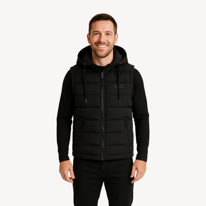 Puffer Vest with Hood for Men | Loravelle