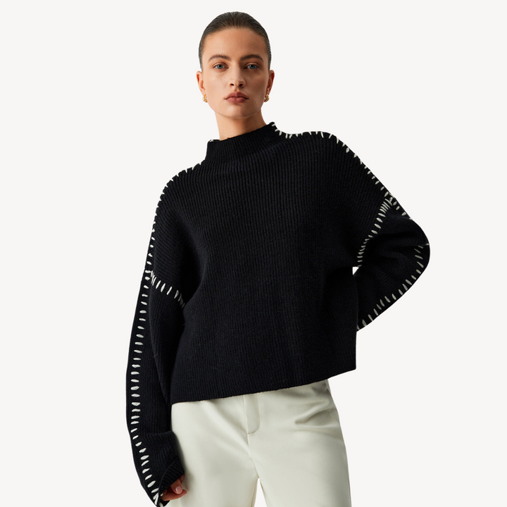 Women's Knit Stitch Detail Sweater | Loravelle