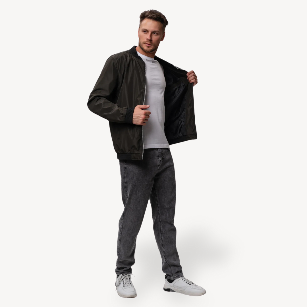 Men's Lightweight Polyester Bomber Jacket | Loravelle