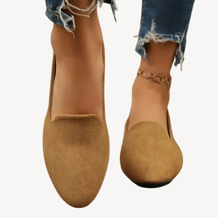 Women's Suede Orthopedic Flats | Loravelle