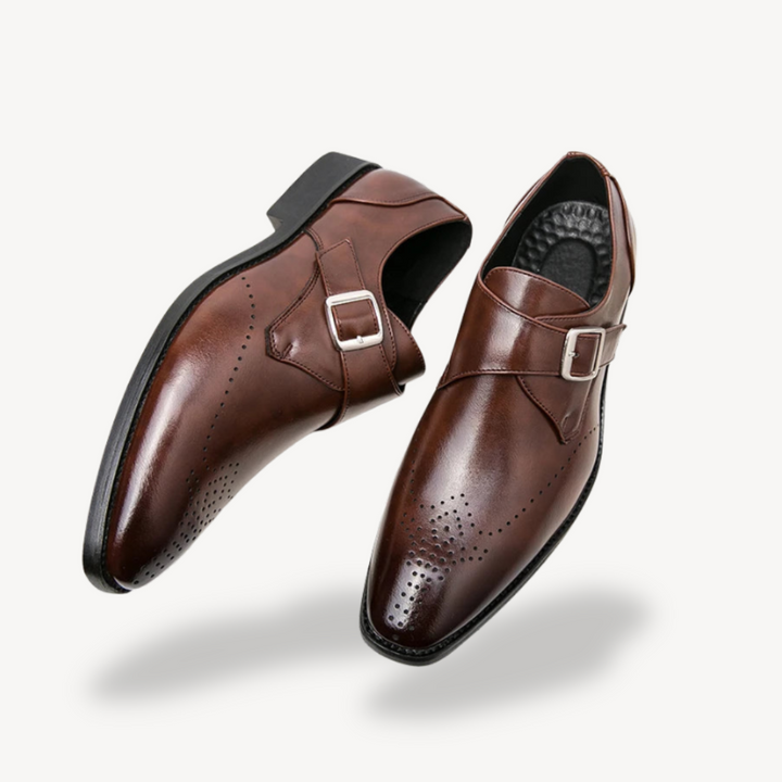 Men’s Orthopedic Leather Monk Strap Dress Shoes | Loravelle