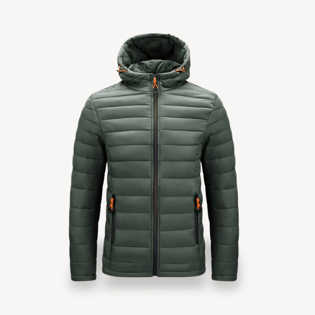 Polyester Hooded Puffer Jacket Men | Loravelle