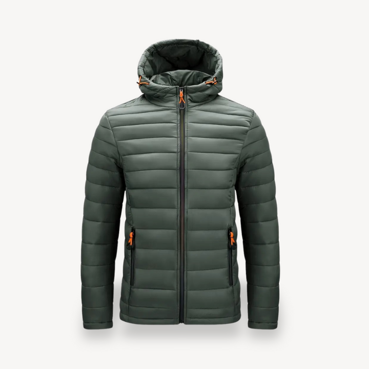 Polyester Hooded Puffer Jacket Men | Loravelle