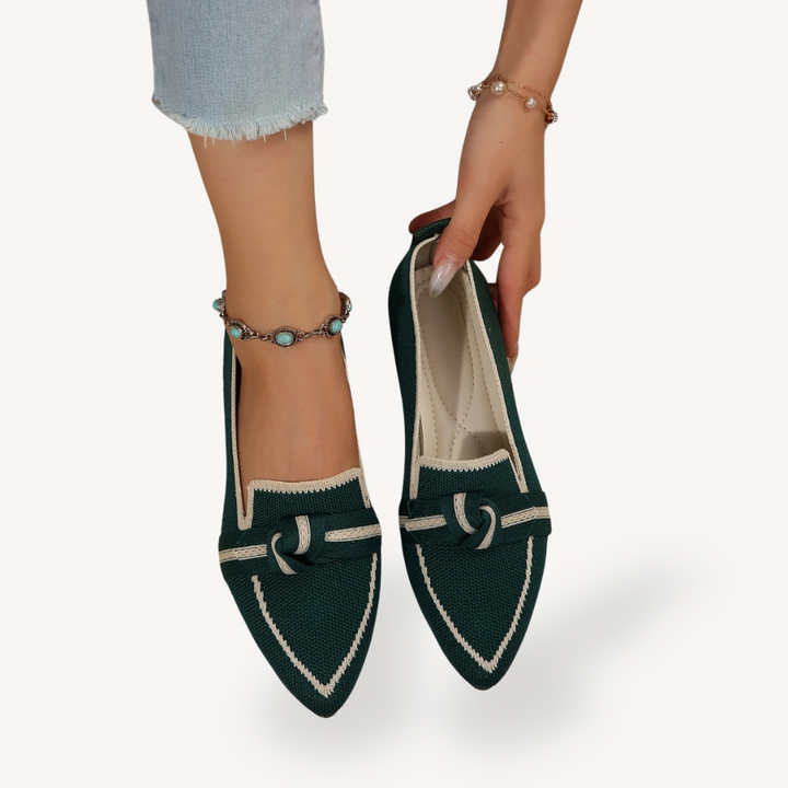 Women's Orthopedic Knitted Pointed Toe Flats | Loravelle