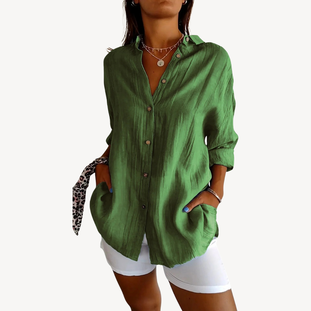 Button-Up Casual Blouse Women | Loravelle