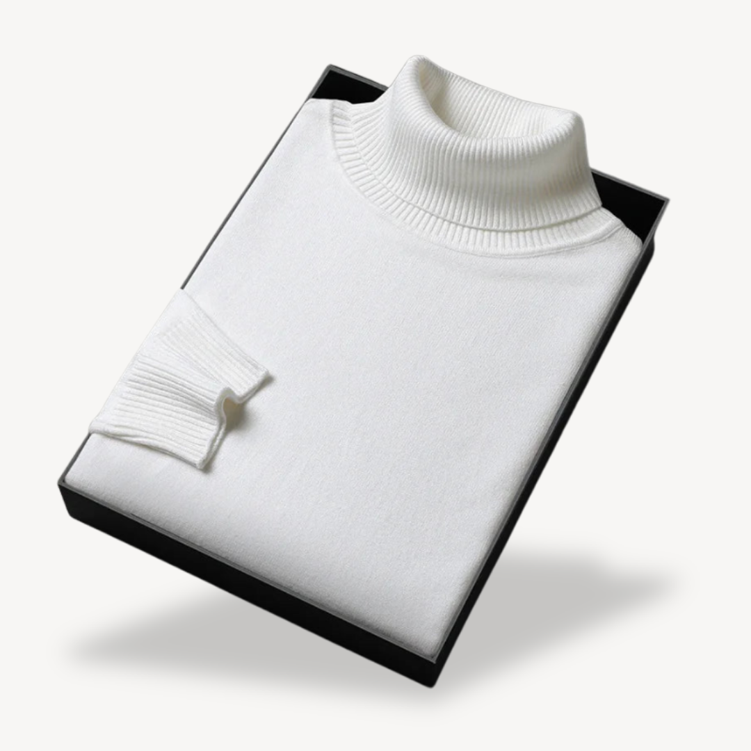 Men’s Turtleneck Wool Blend Sweater | Loravelle