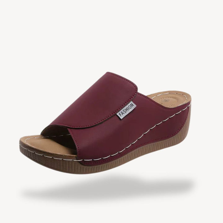 Leather Orthopedic Wedge Sandals Women | Loravelle