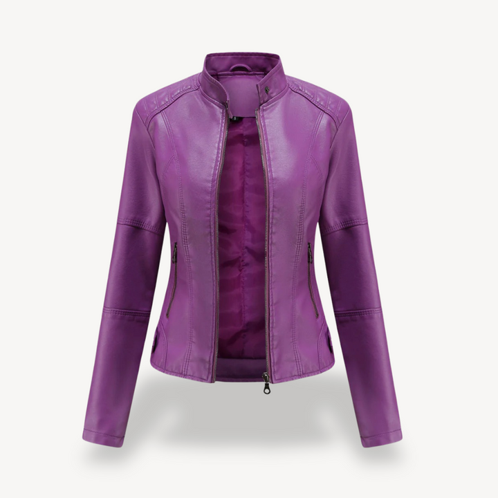 Women's Faux Leather Biker Jacket | Loravelle