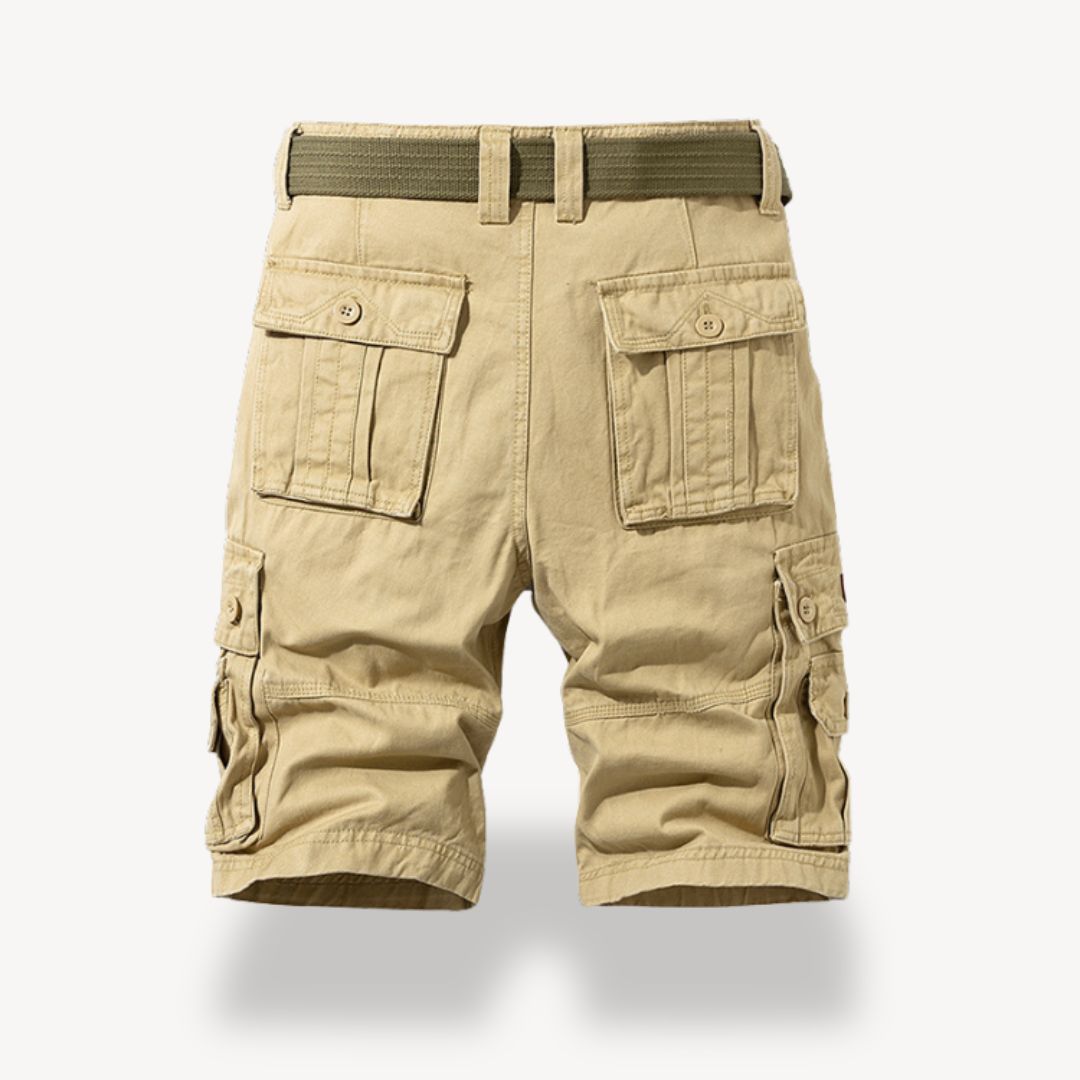 Men's Twill Belted Cargo Shorts | Loravelle