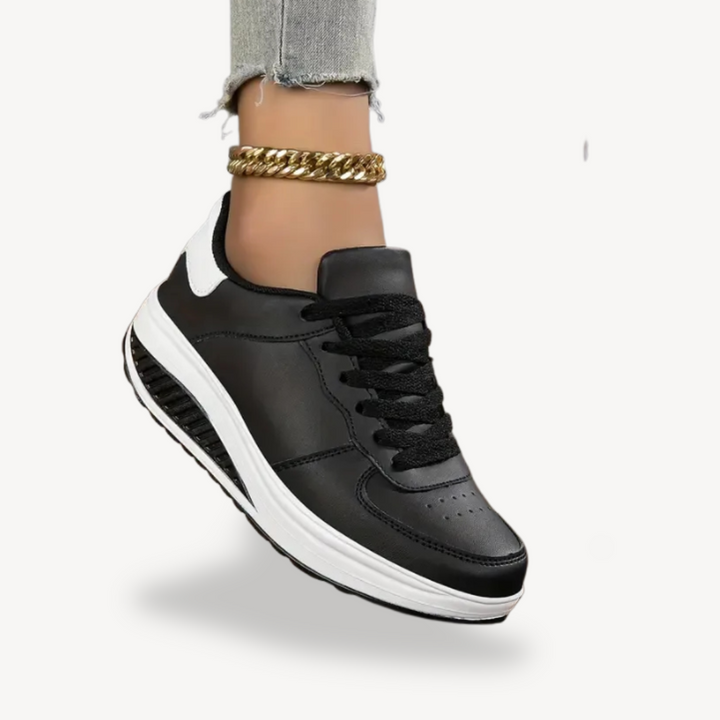 Leather Platform Orthopedic Sneakers Women | Loravelle