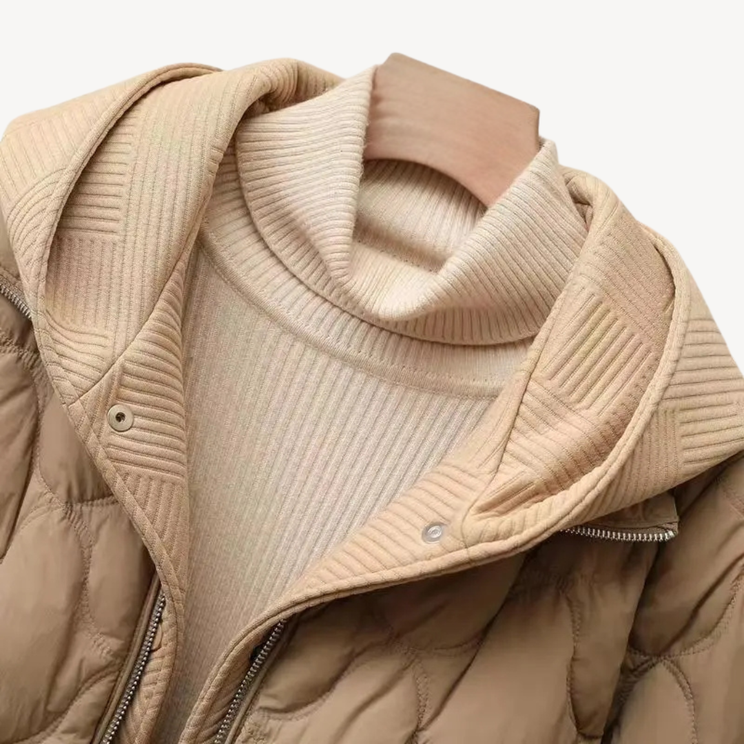 Quilted Puffer Jacket with Hood for Women | Loravelle