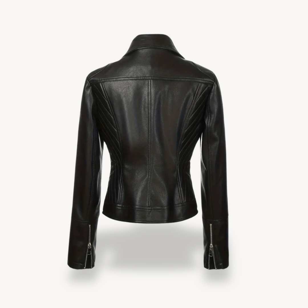 Faux Leather Biker Jacket for Women | Loravelle