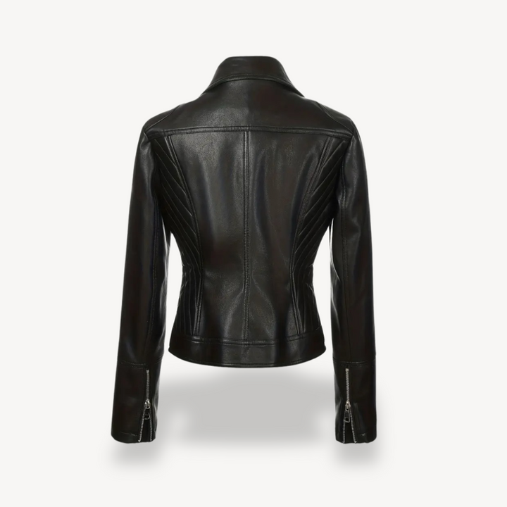 Faux Leather Biker Jacket for Women | Loravelle