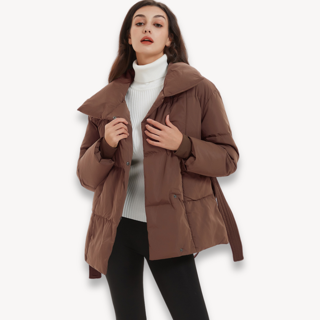 Loravelle | Belted Quilted Puffer Jacket for Women