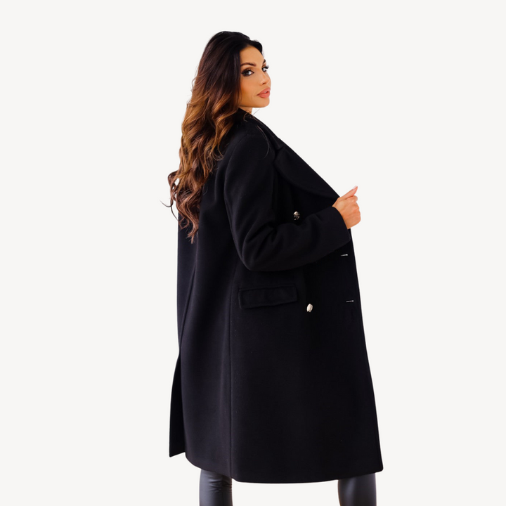 Women's Double-Breasted Wool Coat | Loravelle