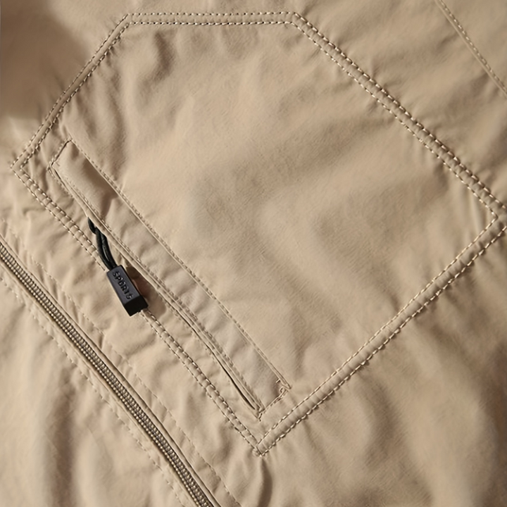Men’s Casual Polyester Zip Jacket | Loravelle