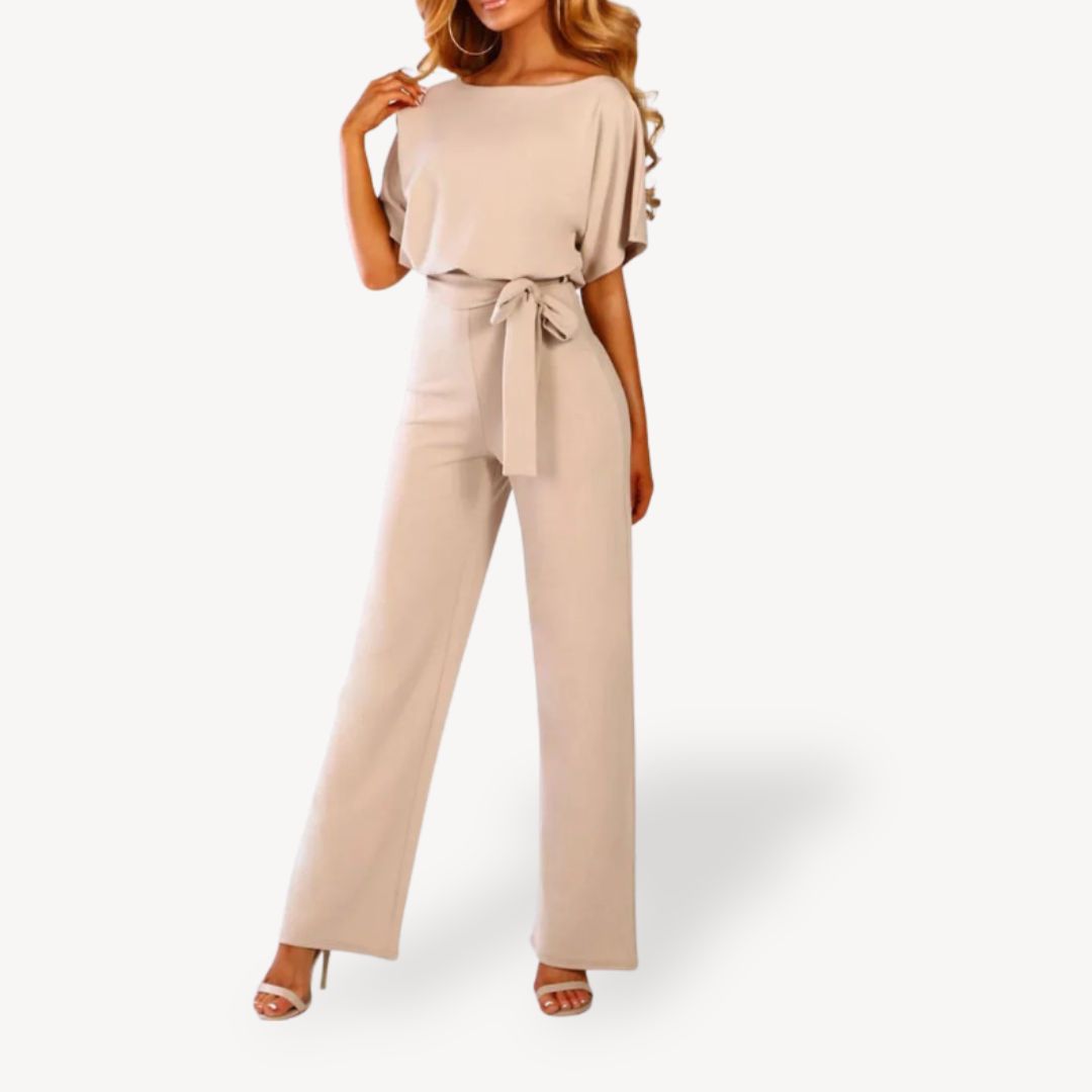 Women's Elegant Wide Leg Polyester Jumpsuit | Loravelle