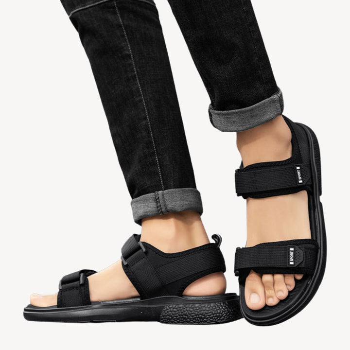 Fabric Adjustable Orthopedic Strap Sandals Men | Loravelle
