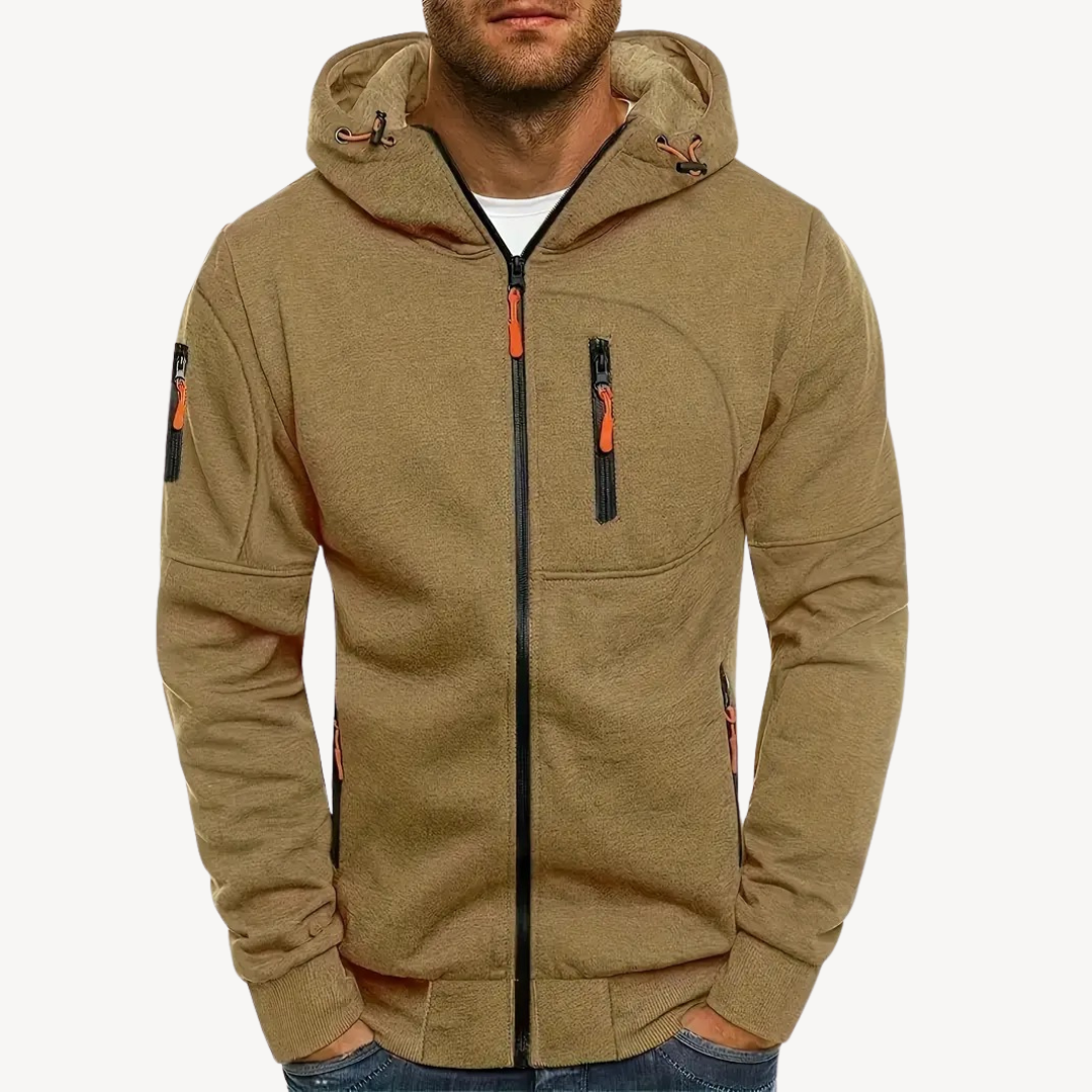 Men's Zip Hoodie Cotton Fleece | Loravelle