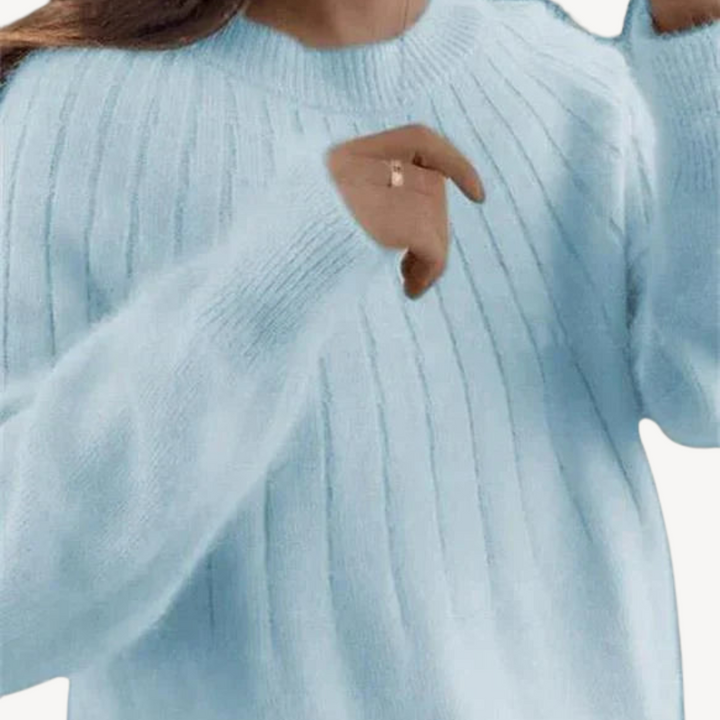 Women’s Wool Blend Ribbed Knit Sweater | Loravelle