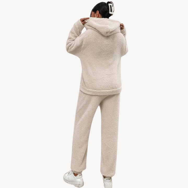Women’s Plush Fleece Loungewear Set Hoodie | Loravelle