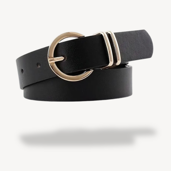 Women's Faux Leather Buckle Belt | Loravelle