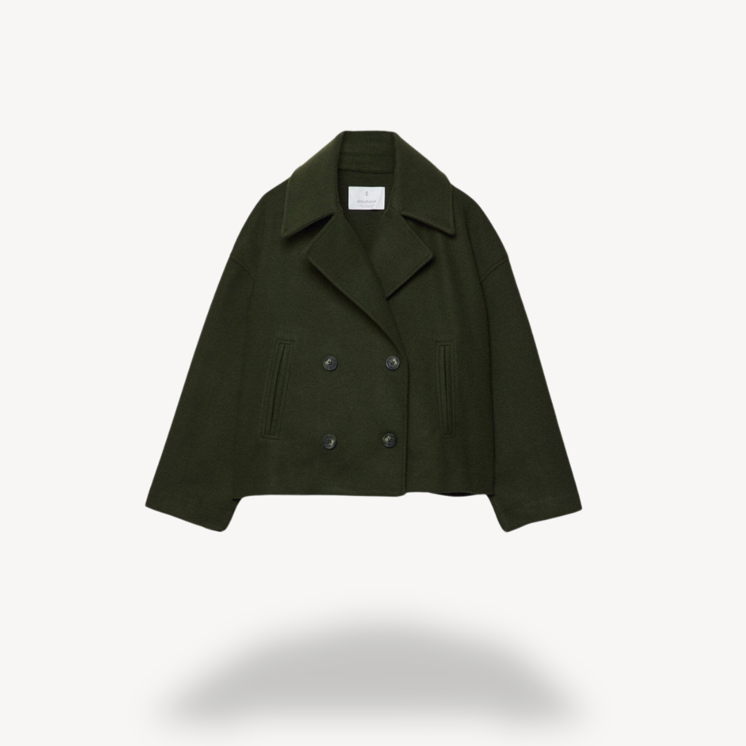 Cropped Wool Peacoat for Women | Loravelle