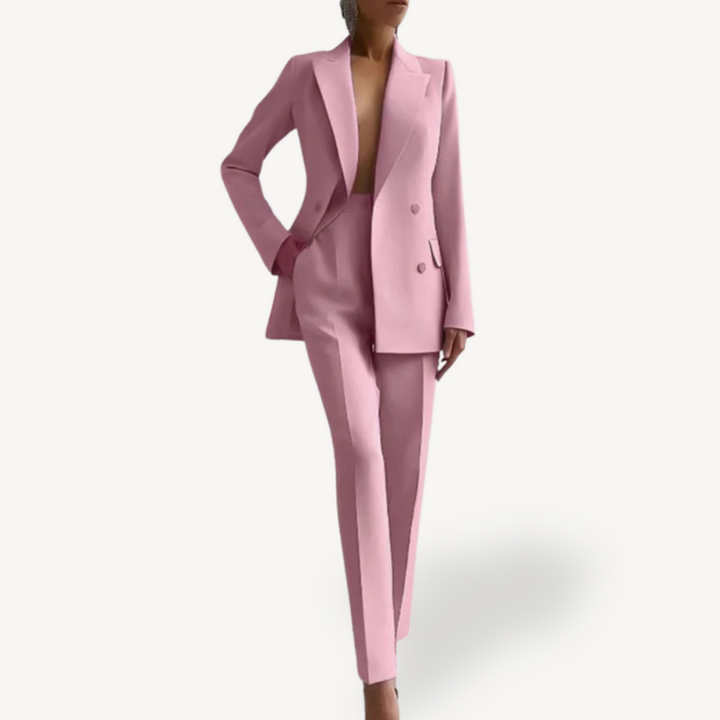 Women’s Double Breasted Blazer Trouser Suit | Loravelle