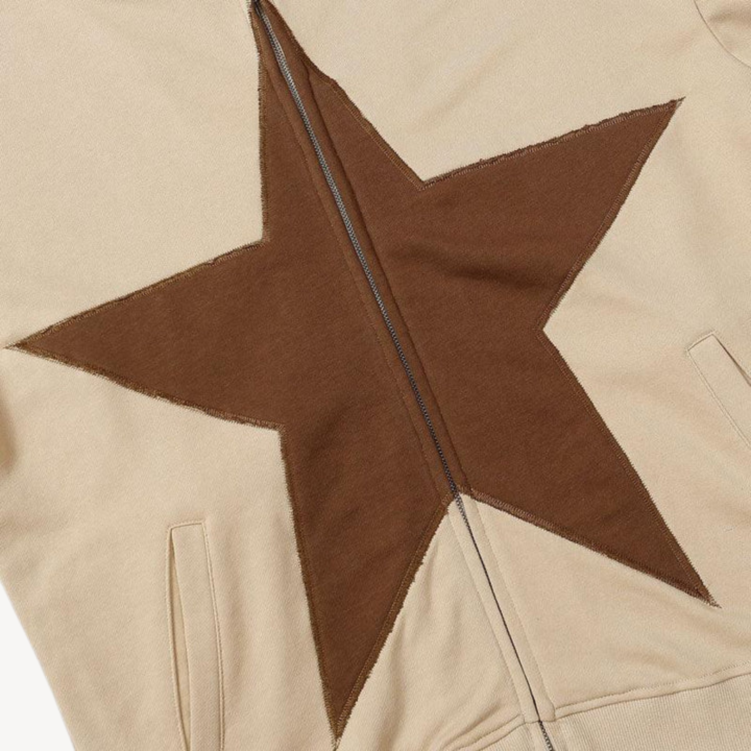 Men's Star Zip-Up Hoodie | Loravelle